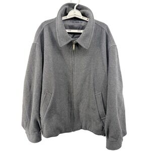 Vintage Baracuta Men's 3XL Wool Cashmere Blend Bomber Jacket‎ Grey Full Zip